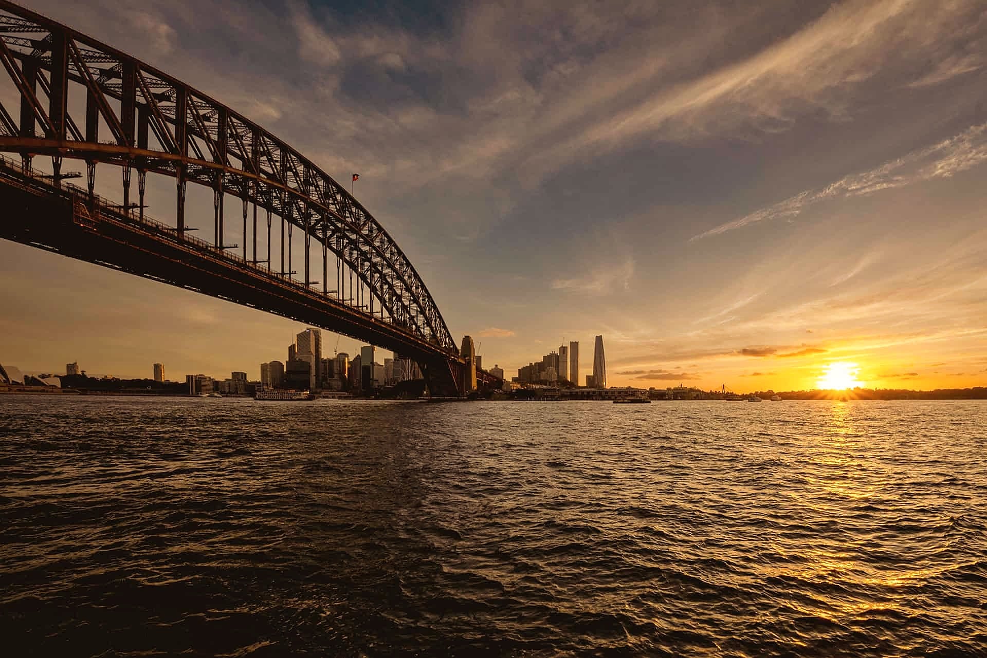 Sydney Harbour Bridge at sunset, second mortgage loans against Australian property